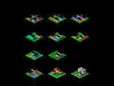 Simcity 2000 Buildings 3D print model