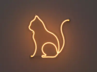 Cat 2 - Neon Sign 3D model