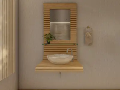 Wash basin Low-poly 3D model