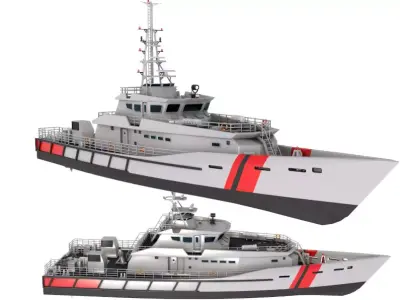 DAMEN Stan Patrol vessel 4207 3D model