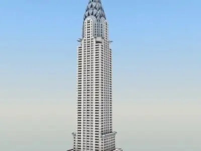 Chrysler Building New York Low-poly 3D model