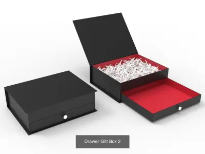 Crinkle Paper Gift Boxes - 6 Pack