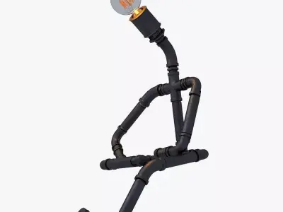 Pipe Lamp - Thinking 3D model