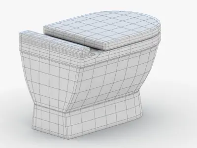 1538 - Toilet Low-poly 3D model