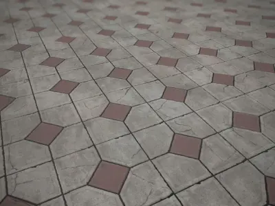 Stone Floor 05 PBR Tile Texture