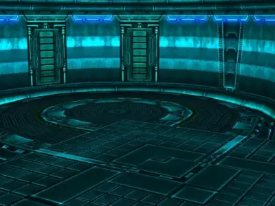 SCI FI Lab Room Low-poly 3D model