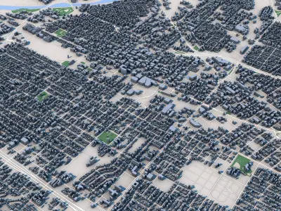 Bakersfield City California United States 3D model