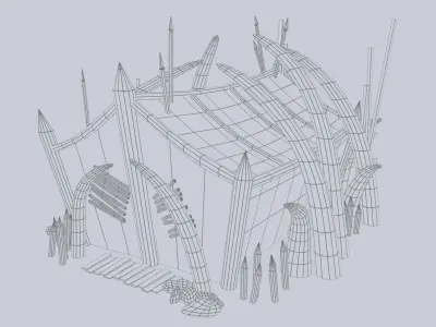 Orc house Low-poly 3D model shop