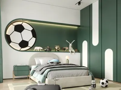 AR-24062 Family House - Kid Bedroom 3D Scene 3D model