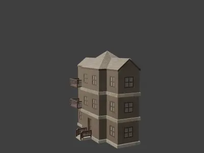 House Model 3 Low-poly 3D model
