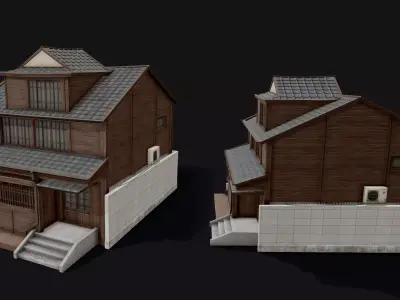 Japanese Style Hongdae House Low-poly 3D model
