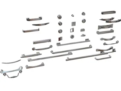 handles for kitchen cabinets or furniture doors drawer 3d model  3D model