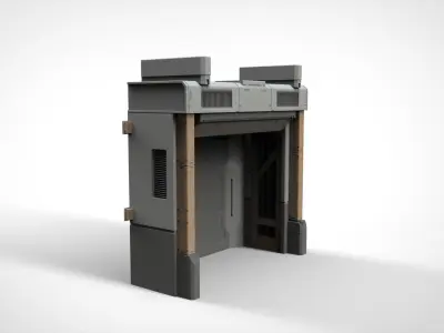 sci fi door 23 3D model