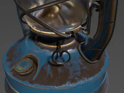 Little Wizard Oil Lantern 8K Low-poly 3D model