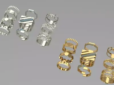 super new ring gold minimal designs 3D print model