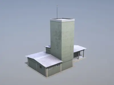 MilitaryBase PortoVelho ControlRoom Low-poly 3D model