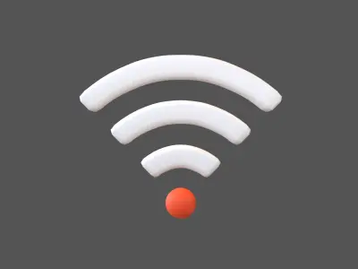Wifi Symbol v3 016 Low-poly 3D model