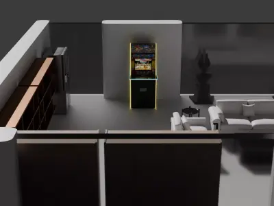 Private Out building Concept Low-poly 3D model