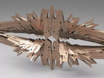 Cyberpunk glass shard structure shard 3D model