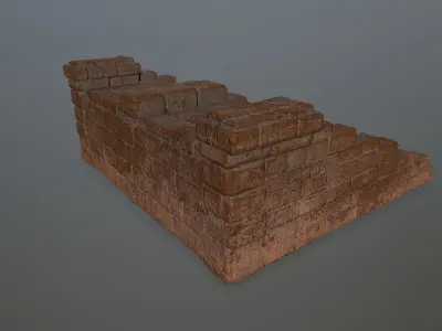 stairs 02 Low-poly 3D model