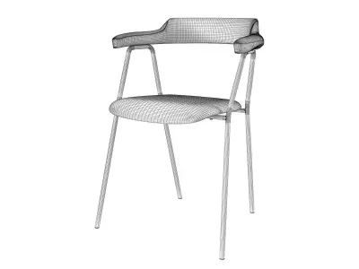 4455 Chair Upholstered 3D model