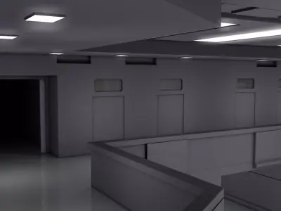 Sci Fi Interior Room 3D model get
