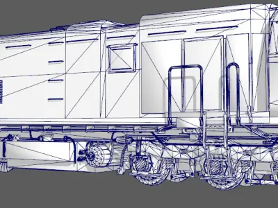 Now freight trains Low-poly 3D model