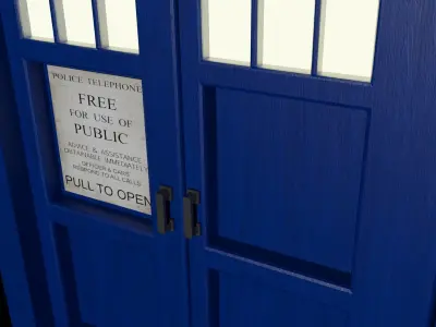 TARDIS from Doctor Who Low-poly 3D model