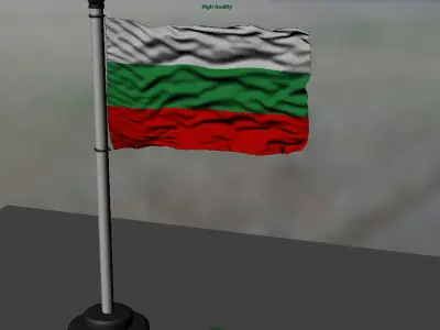 Bulgaria flag 3D model