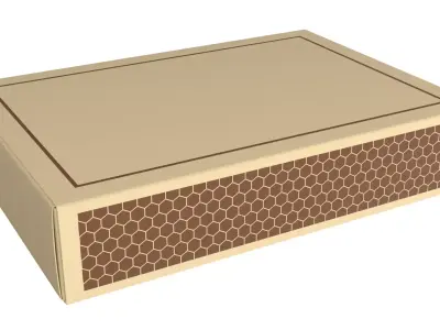 Matchbox Matches in Box PBR Low-poly 3D model