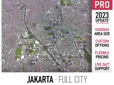 Jakarta - 3D City Model Low-poly 3D model