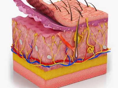 Skin Anatomy 3D model