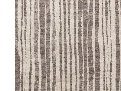 RHADA HAND-KNOTTED WOOL RUG 3D model