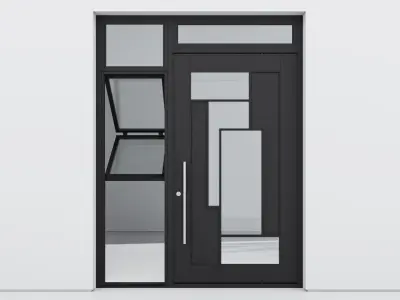 Aluminium door 289 3D model