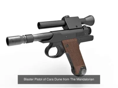 Cara Dune blasters 3D Model Pack