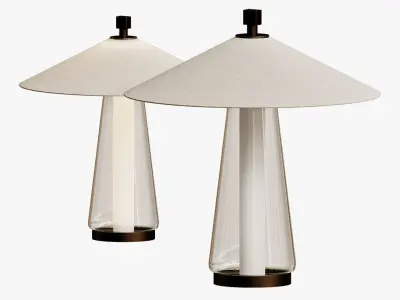 Asia Bronze and White Medium Table Lamp by Federico Peri 3D model