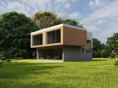 Modern House 15 3D model purchase