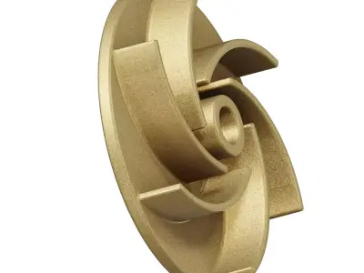 Brass Semi Open Impeller 3D model