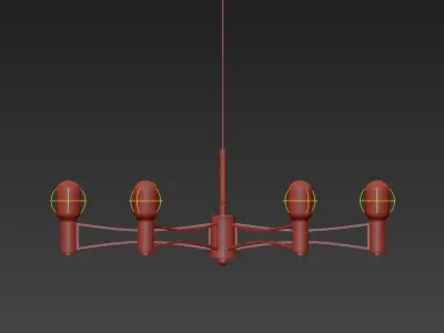 Loft Droplet Chandelier 6 3D model