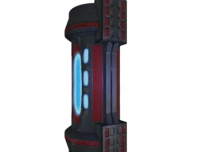 Force field generator 10 sci-fi Low-poly 3D model
