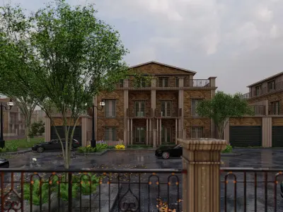 Villa compound Lumion with SketchUp 3D model