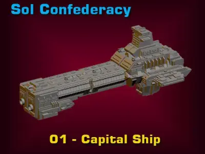 Sol Confederacy Capital ship 3D print model