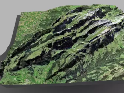  Mountain landscape The Appenzell Alps  3D model