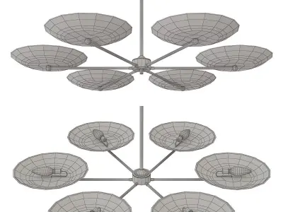 Chandelier low poly 3d models collection 10 pieces Low-poly 3D model by 3dFront