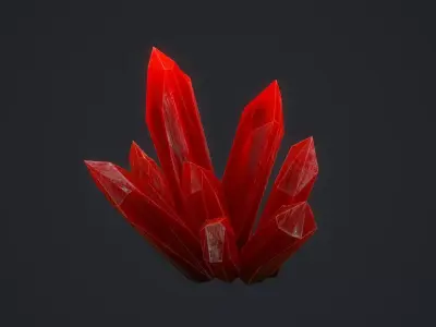 Crystal 01 Low-poly 3D model