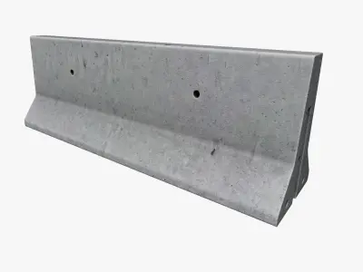 Road Traffic Barrier 01 Low-poly 3D model
