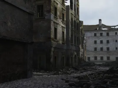  Ruined City Warsaw WW2 1945 