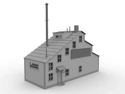 HO scale Workshop model 1 87 scale for railway diorama 3d print  3D print model