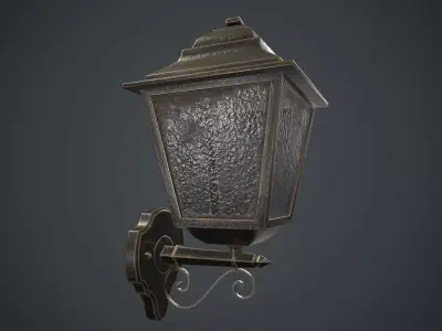 Wall Light Fixture PBR Game Ready Low-poly 3D model