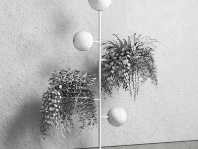 Floor light  plant Indoor  outdoor plants stand pot 3D model